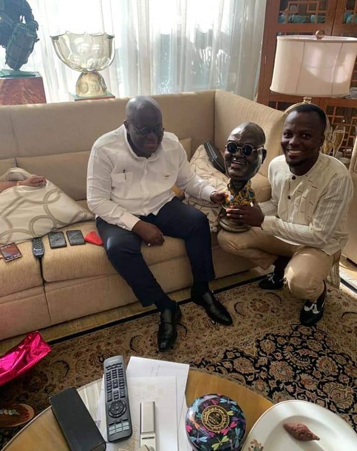 Viral Nana Addo's Sculpture Finally Presented To Him 1 » Tech And Scholarship Updates