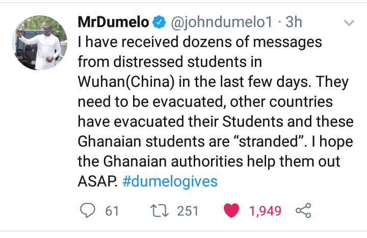 Ghanaian Students In China Are Stranded - Dumelo 2 » Tech And Scholarship Updates