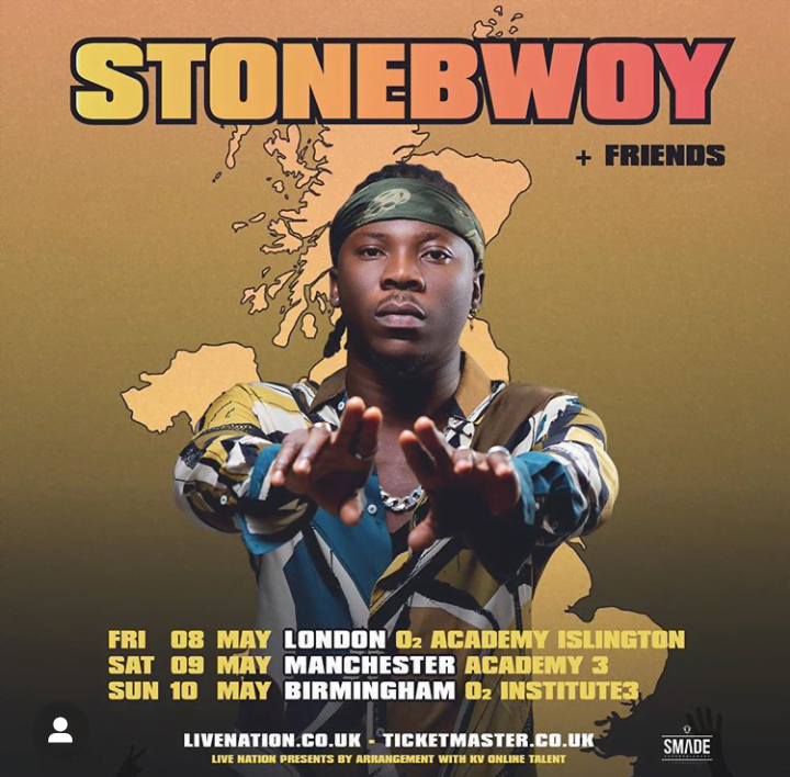 Stonebwoy Fixes New Dates For His UK Tour