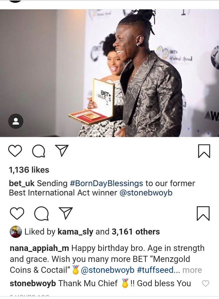 BET And Nam1 Send Birthday Messages To Stonebwoy 4 » Tech And Scholarship Updates