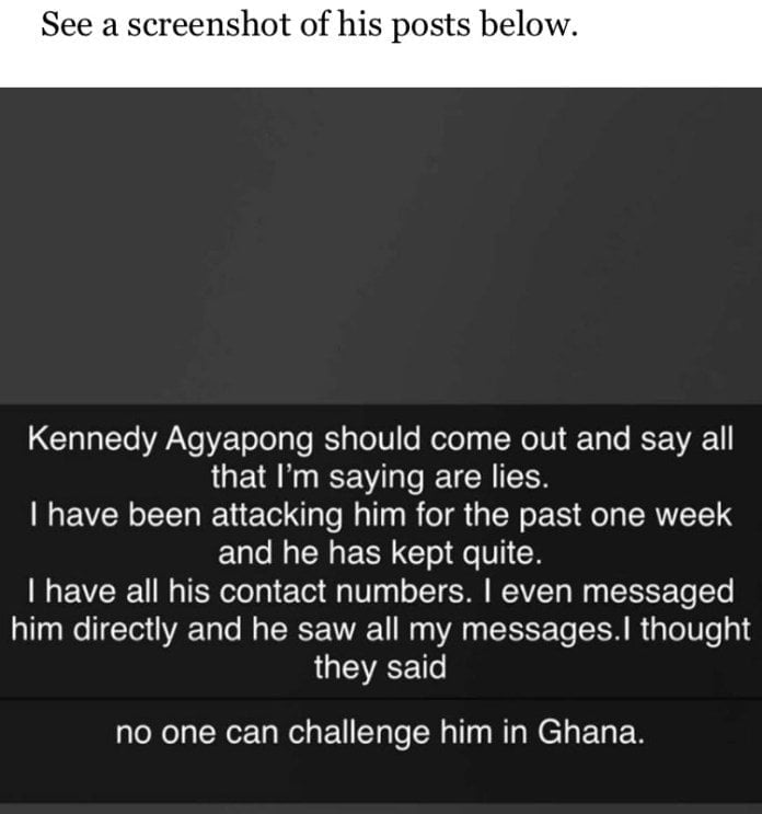 Screenshots: Dare Me! Ibrah One Make Wild Allegations Against Ken. Agyapong. 1 » Tech And Scholarship Updates