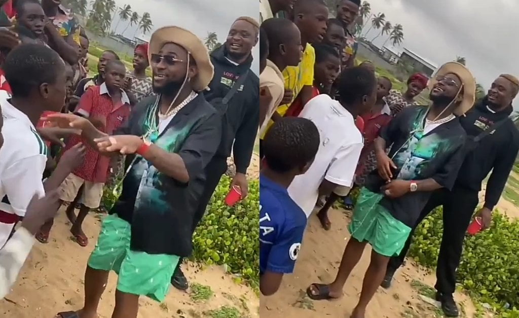 Davido Spotted Performing With Kids Powerfully