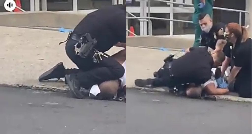 BLM: Another White Police Officer Uses His On A Blackman's Neck During Arrest