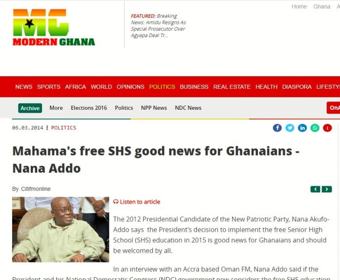 Mahama implemented free SHS
