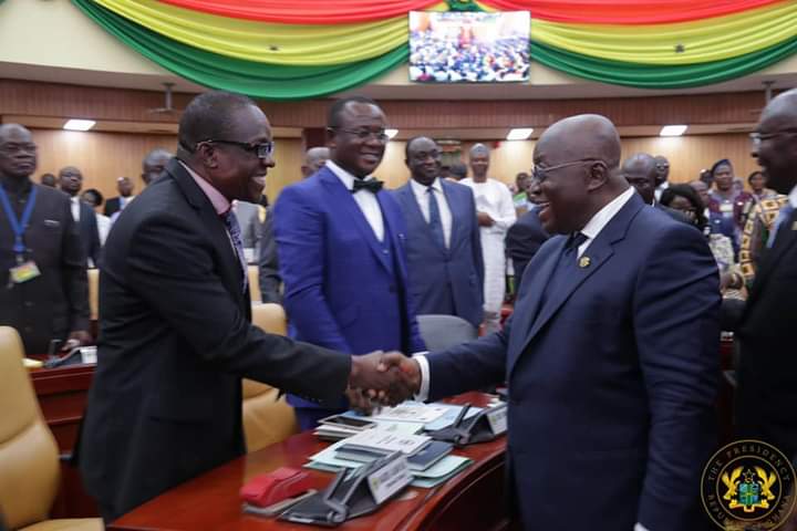 President Akufo Addo Congratulates Speaker Of Parliament Alban Bagbin