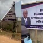 Soldiers Destroy Akufo Addo's Billboard After Giving Out Acres Of Land.