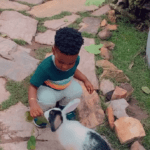 Cute Video John Dumelo's Son Feeding A Rabbit