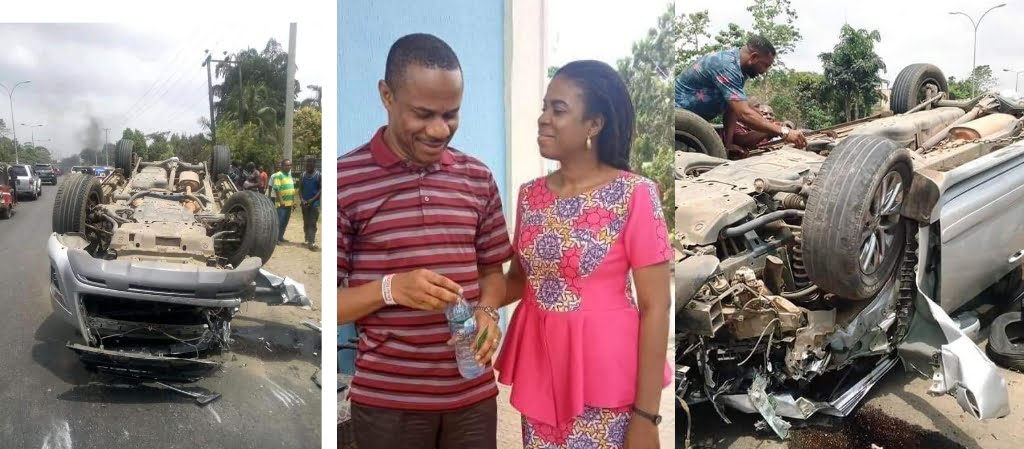 Praise The Lord!: Nigerian Pastor Walk Out Unhurt From A Ghastly Car Accident