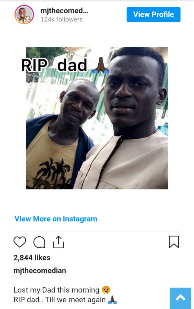 MJ The Comedian Accused Using His Father For Sakawa, He Replied
