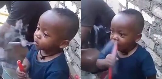 Little Boy Puffing Shisha Shocks Netisens