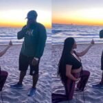 Pregnant Woman Kneels And Propose To Her Man, Social Media Reacts