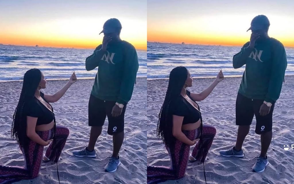Pregnant Woman Kneels And Propose To Her Man, Social Media Reacts