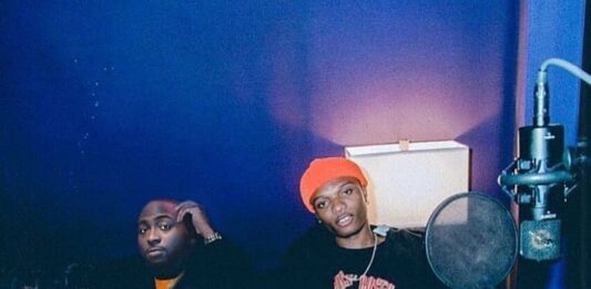 Davido And Wizkid Spotted Recording Together