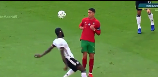 Cristiano Ronaldo sends Rudiger Searching For The Ball