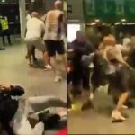 Serious Wrestling At Wembley Between Fans After England Lost