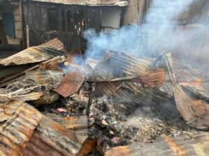Just In: Fire Destroys Part Of Railway Quarters In Accra