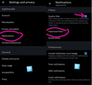 How To Set Twitter Notification Filter