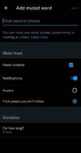 How To Set Twitter Notification Filter