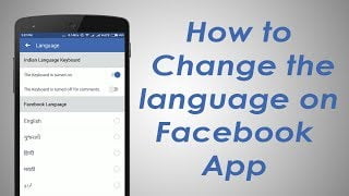 How to Change Language, Facebook