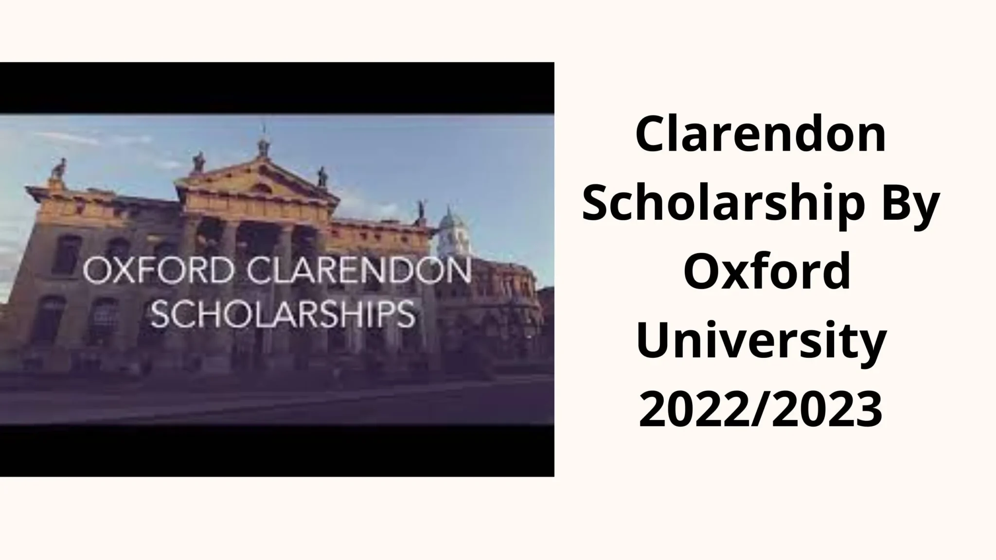 Clarendon Scholarship By Oxford University 20222023