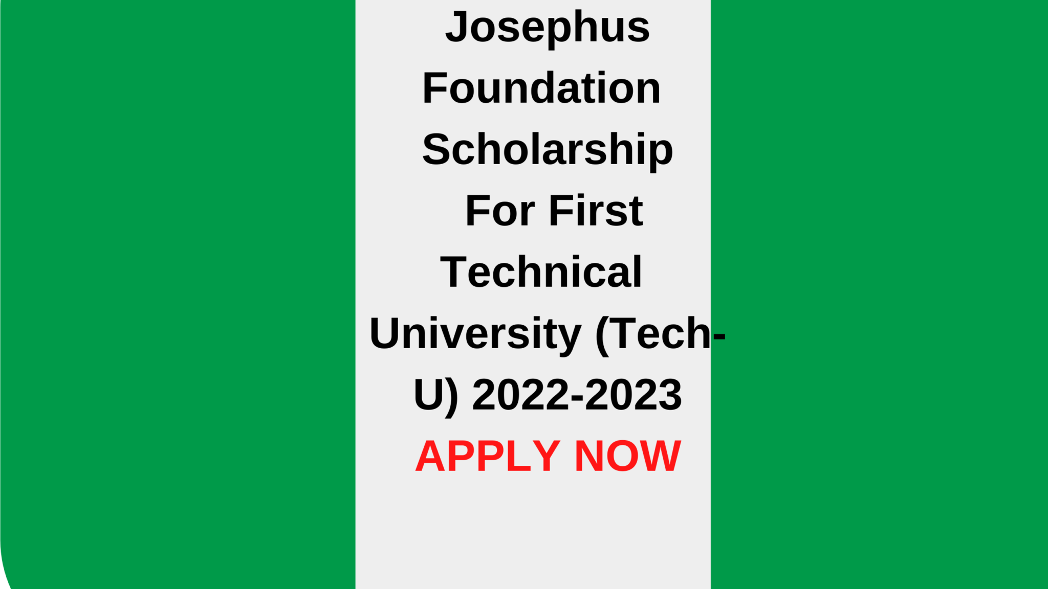 Josephus Foundation Scholarship For First Technical University (Tech-U) 2022-2023
