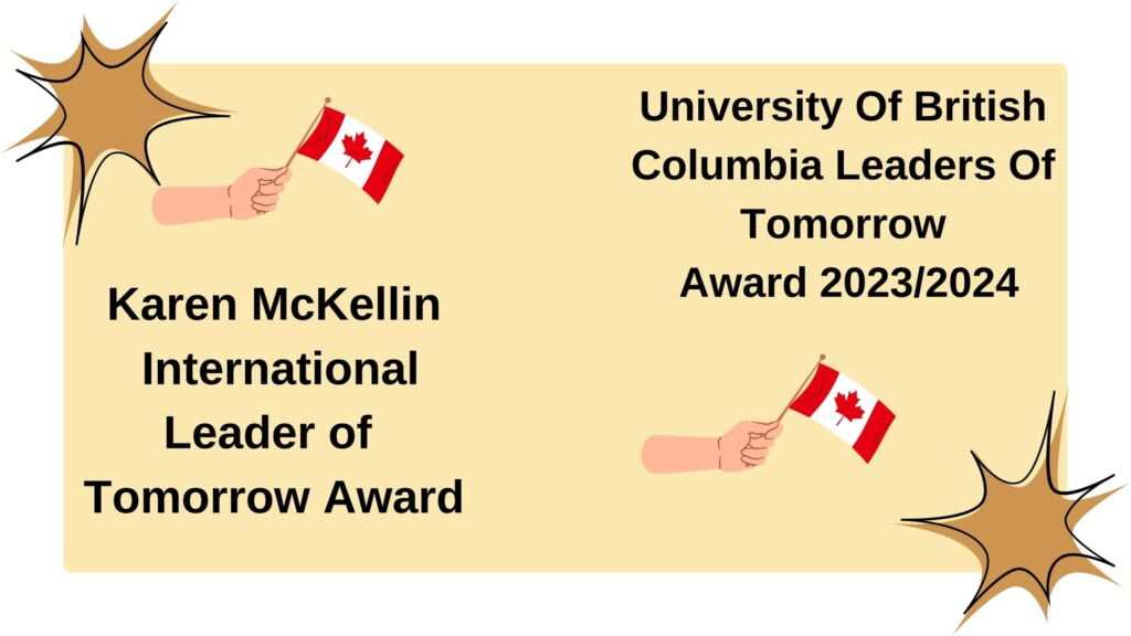 University Of British Columbia Leaders Of Tomorrow Award 2023/2024