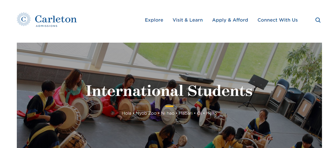 Carleton College Scholarships For International Students